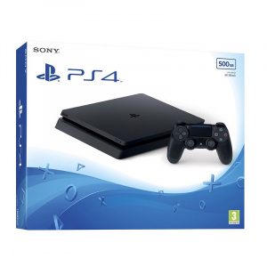 Sony Playstation 4 Slim 500GB Black & Uncharted 4: A Thief's End